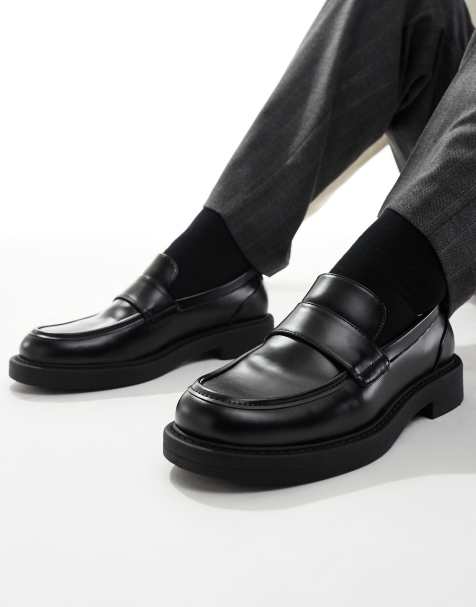 ASOS DESIGN penny loafers in black - view 1
