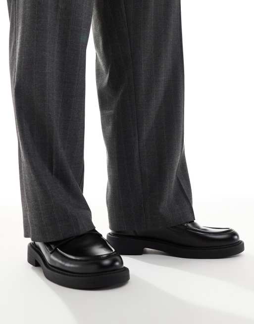 ASOS DESIGN penny loafers in black