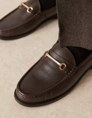 Asos Design Penny Loafers In Brown