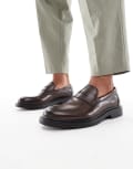 [ASOS DESIGN] ASOS DESIGN penny loafers in brown 39 BROWN