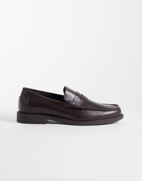 ASOS DESIGN penny loafers in brown - view 1