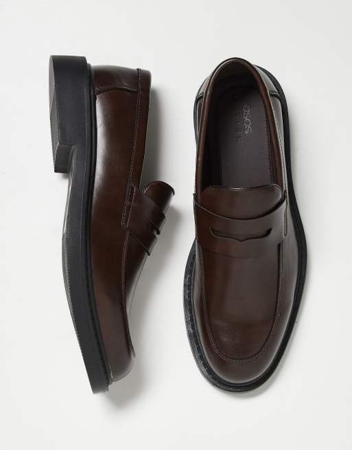 ASOS DESIGN - Penny loafers in bruin, 3 van 4