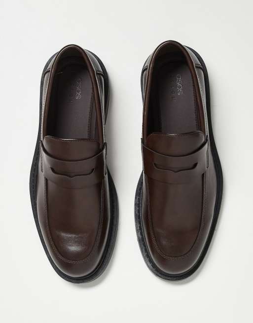 ASOS DESIGN - Penny loafers in bruin, 4 van 4