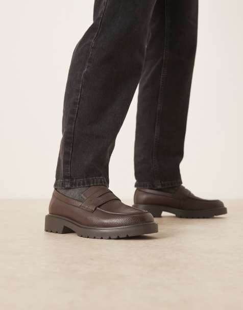 ASOS DESIGN - Penny loafers in bruin - view 1