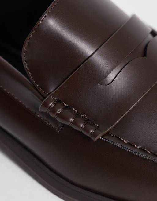 ASOS DESIGN - Penny loafers in bruin, 3 van 4