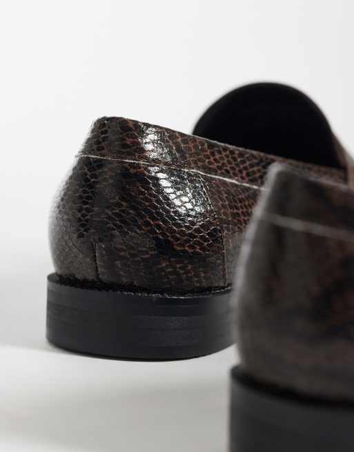 ASOS DESIGN penny loafers in faux snake skin, 4 of 4