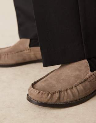 Asos Design Penny Loafers In Black