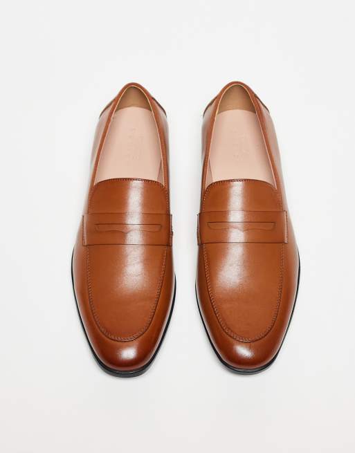 ASOS DESIGN penny loafers in tan, 3 of 4