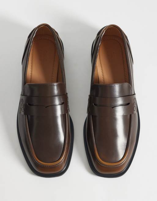 ASOS DESIGN penny loafers in tan, 2 of 4