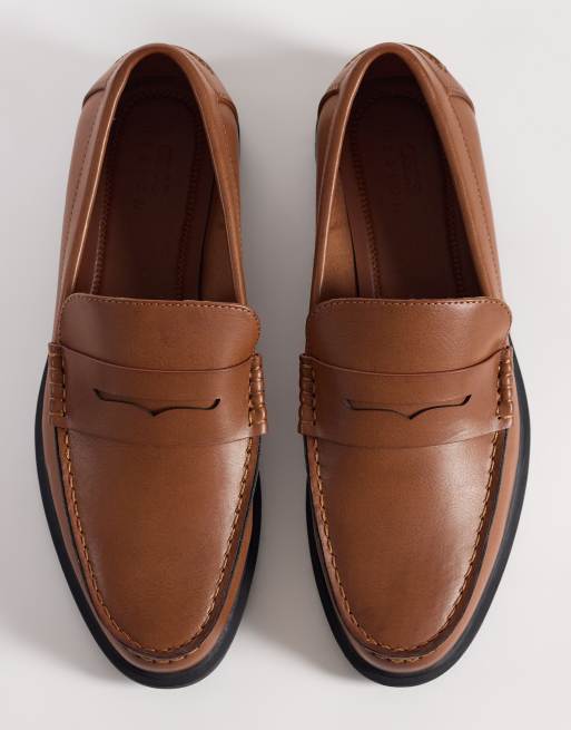 ASOS DESIGN penny loafers in tan, 3 of 4