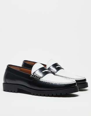 Asos Design Penny Loafers In White