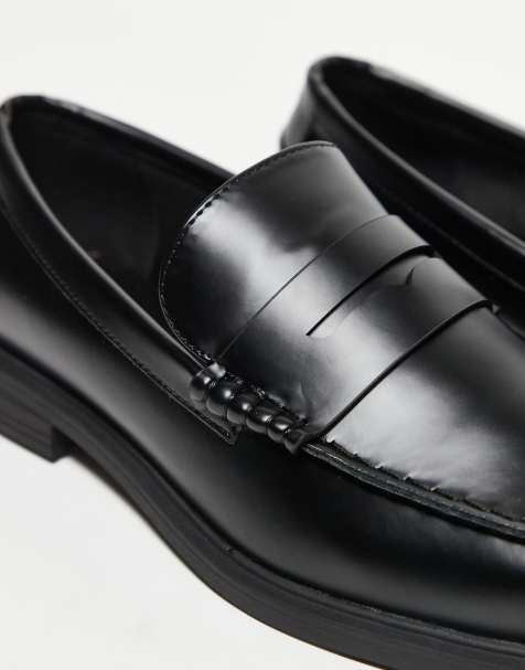 ASOS DESIGN - Penny loafers in zwart