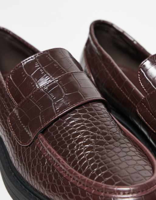 ASOS DESIGN - Penny loafers met imitatiekrokodillenmotief, 2 van 3