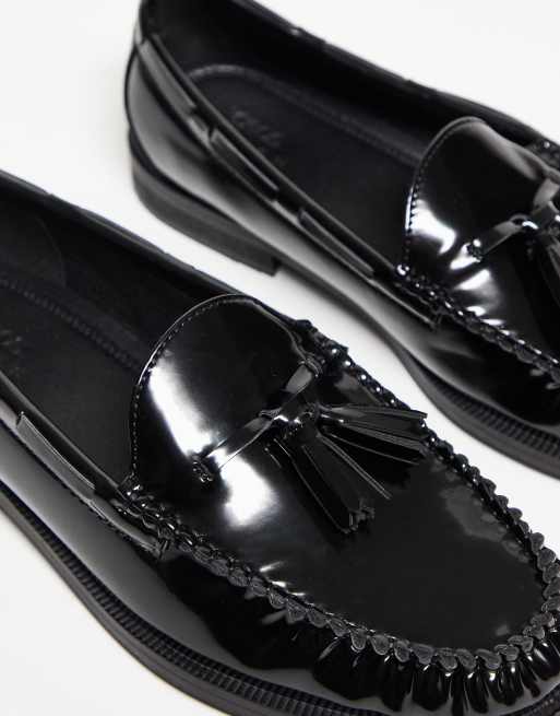 ASOS DESIGN - Penny loafers met kwastjes in zwart, 2 van 3