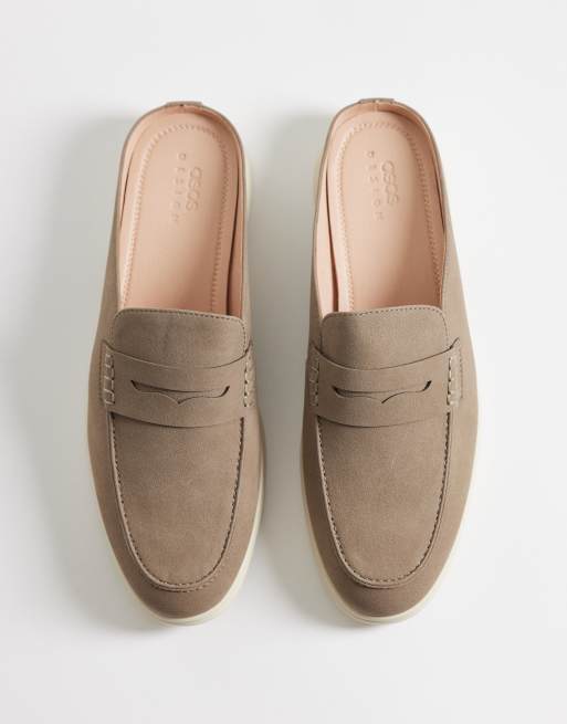 ASOS DESIGN penny mules in taupe, 2 of 4