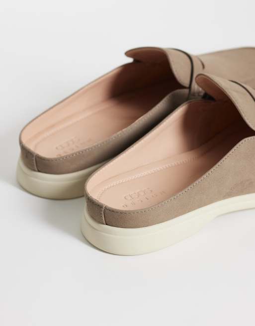 ASOS DESIGN penny mules in taupe, 4 of 4