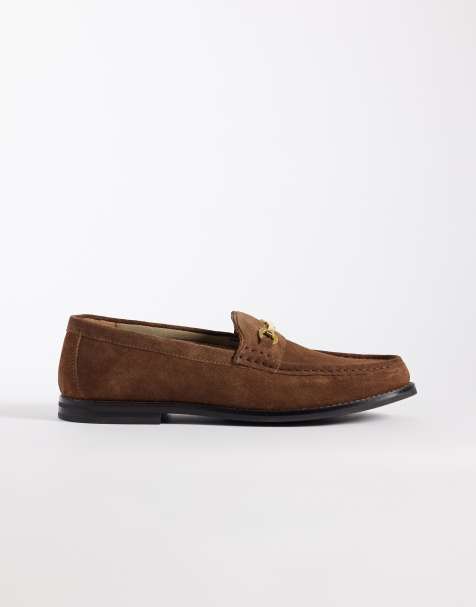 ASOS DESIGN penny snaffle loafers in tan leather - view 1