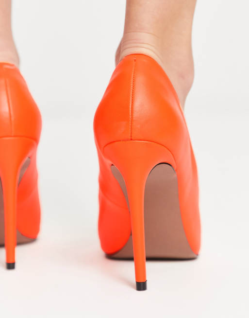 ASOS DESIGN Penza Escarpins a talon haut et bout pointu Orange