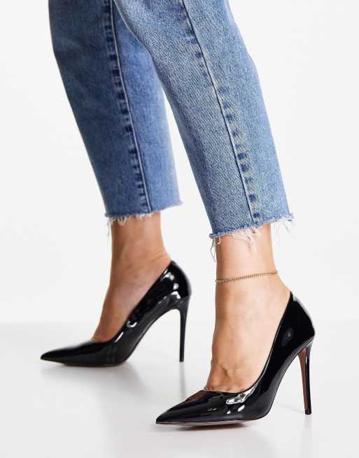 Patent black high store heels