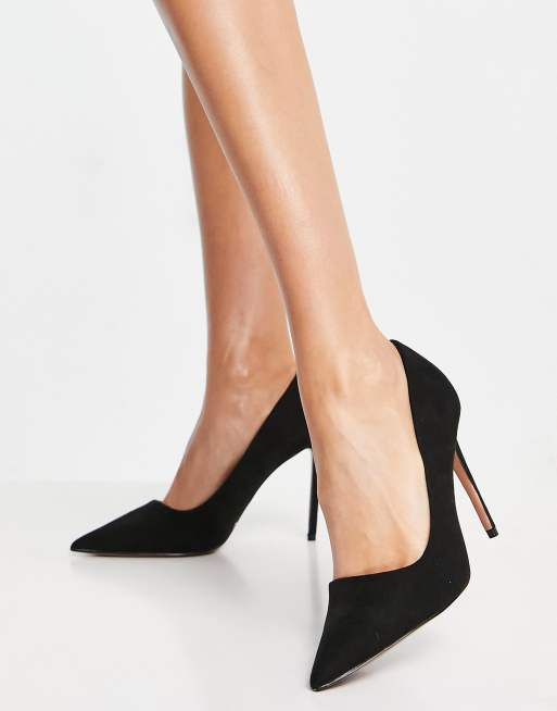 Asos black shop court shoes