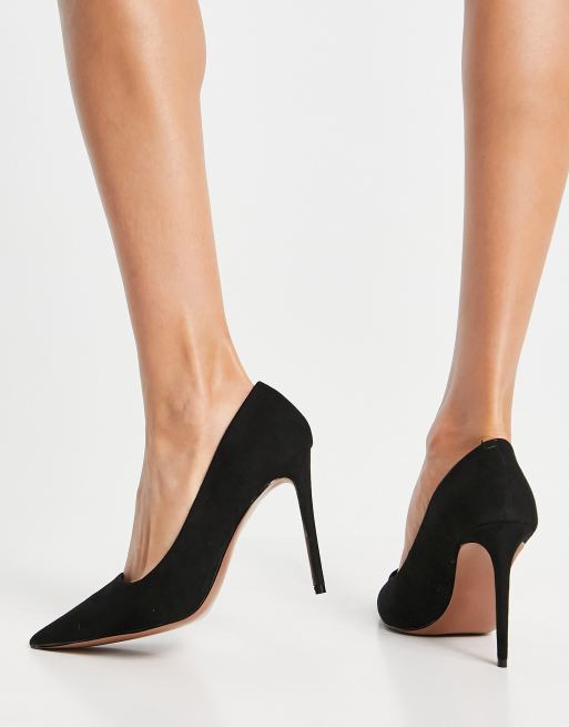 ASOS DESIGN - Penza - Puntige pumps met hoge hakken in zwart, 3 van 4