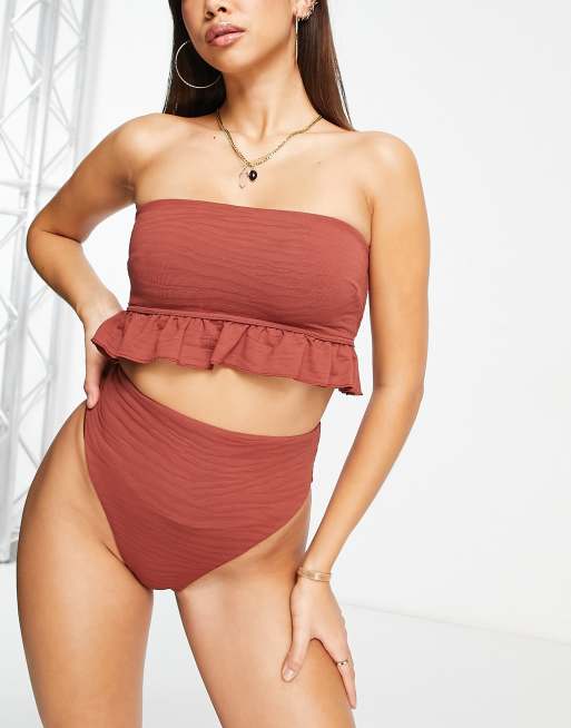 High waisted deals peplum bikini