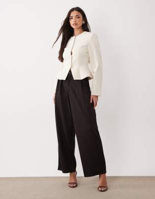 Asos Design Peplum Cinched Blazer In Multi