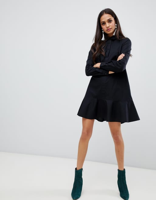 Asos peplum 2025 shirt dress