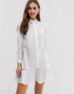 peplum mini shirt dress