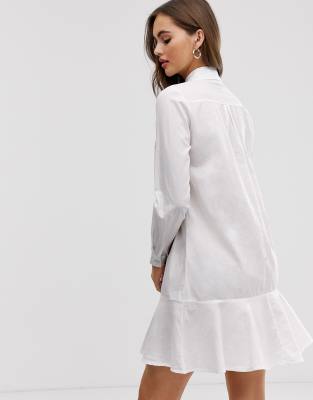 asos white peplum dress