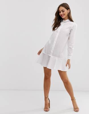 asos white short dress