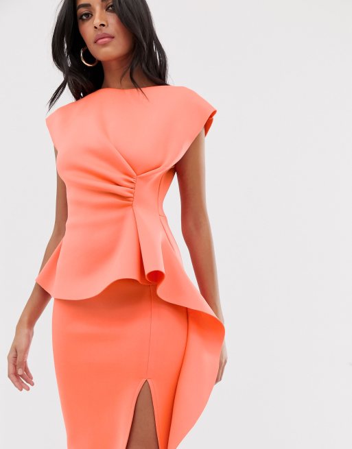 Asos cheap peplum dress