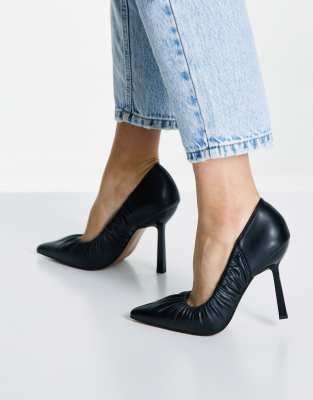 asos black court shoes