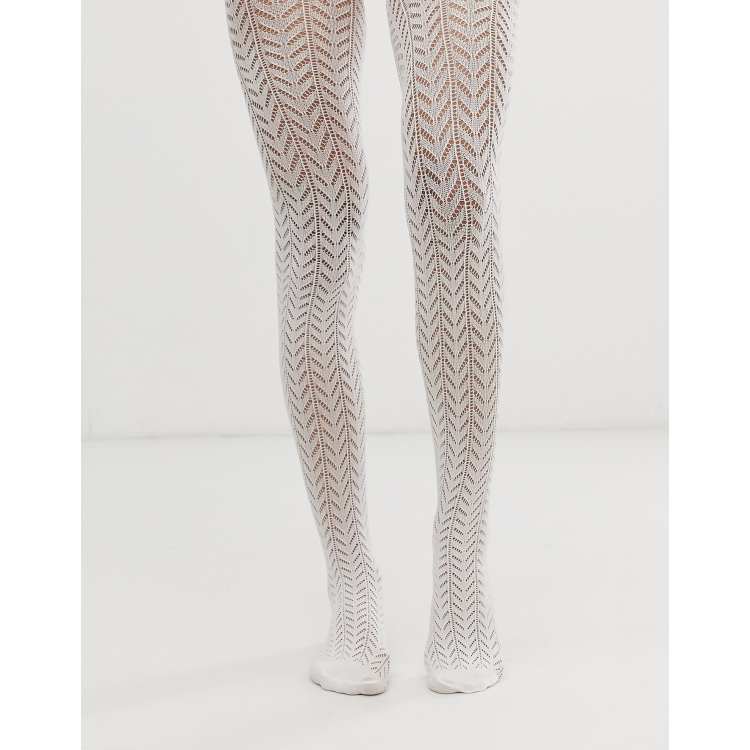 Topshop footless fishnet tights in black