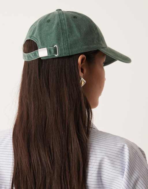 ASOS DESIGN - Pet met geborduurde Ibiza-slogan in groen met wassing, 3 van 3