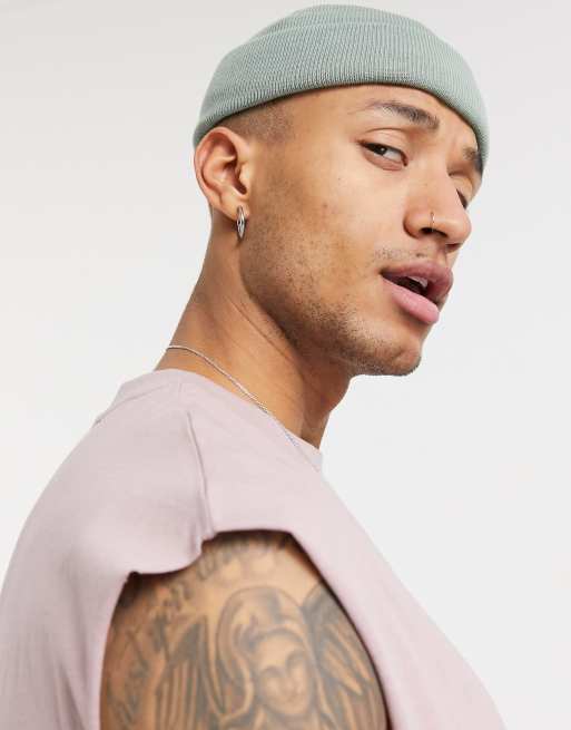 ASOS DESIGN - Petit bonnet style pêcheur - Bleu sarcelle