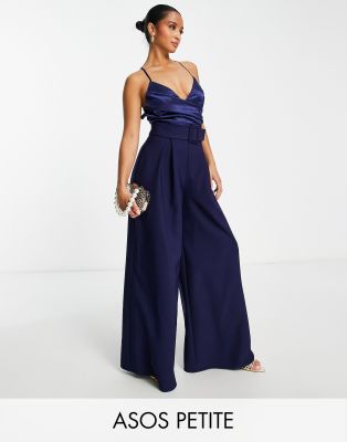 Asos navy blue jumpsuit sales