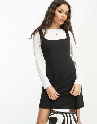 ponte pinafore dress