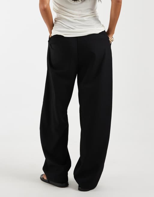 ASOS DESIGN Petite – Arch – Svarta byxor med barrelben, 2 av 5