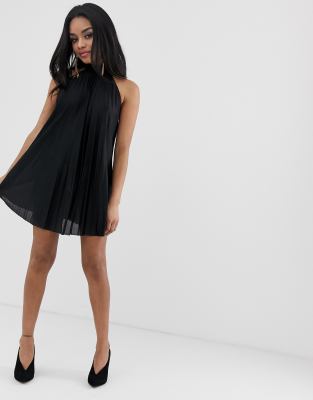 asos black backless dress