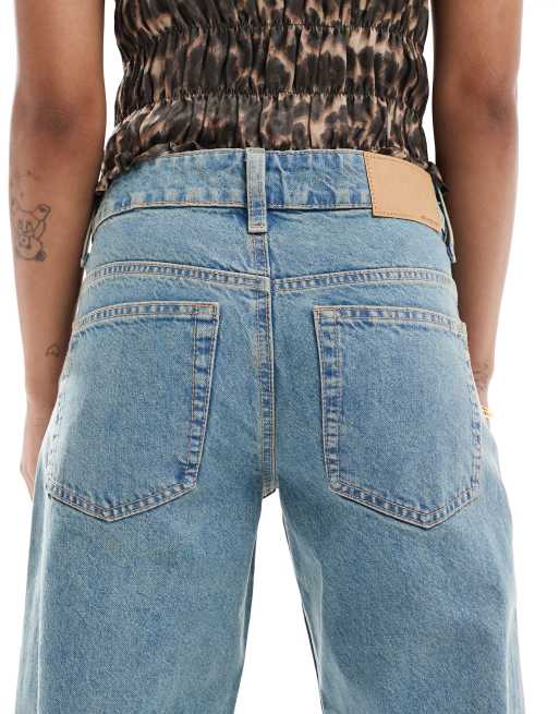 ASOS DESIGN Petite baggy wide leg jean in pale vintage blue , 4 of 5
