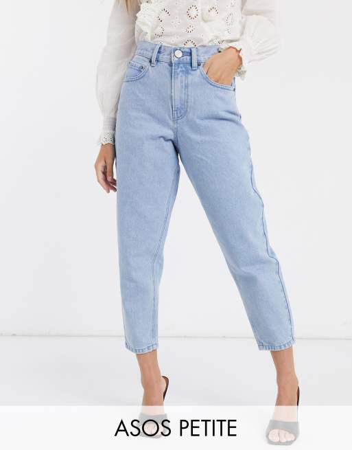 ASOS DESIGN Petite Balloon leg boyfriend jeans in bright blue wash | ASOS