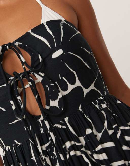 asos beach maxi dress ASOS DESIGN bardot mesh ruched maxi dress with sash detail in sage