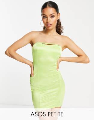 lime green petite dress Lime KarenMillen Petite Long Sleeve Column Maxi Dress