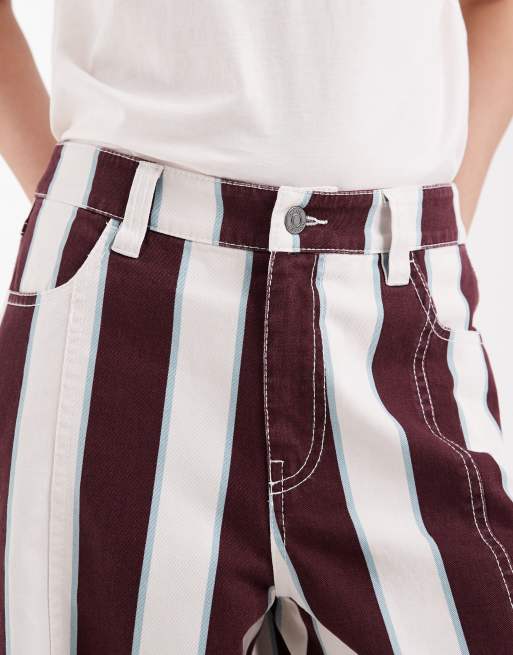 ASOS DESIGN Petite barrel leg pants in stripes, 4 of 5