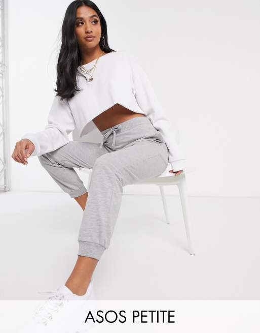 ASOS DESIGN Petite - Basic joggingbroek met smalle pijpen in grijs