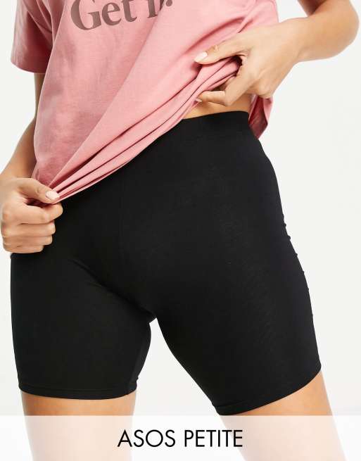 ASOS DESIGN Petite basic legging shorts in black ASOS