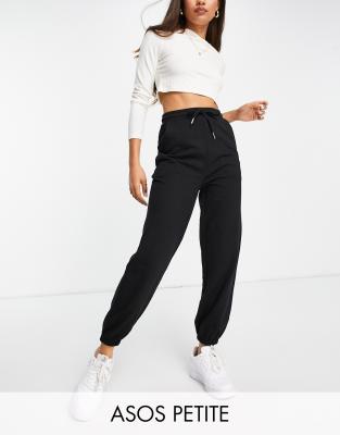 ASOS DESIGN Petite basic slim jogger in black | ASOS