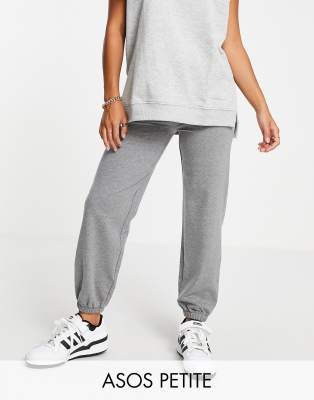 ASOS DESIGN Petite basic slim jogger in charcoal marl