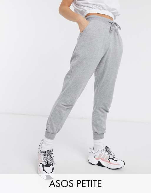 ASOS DESIGN Petite basic slim sweatpants in gray heather